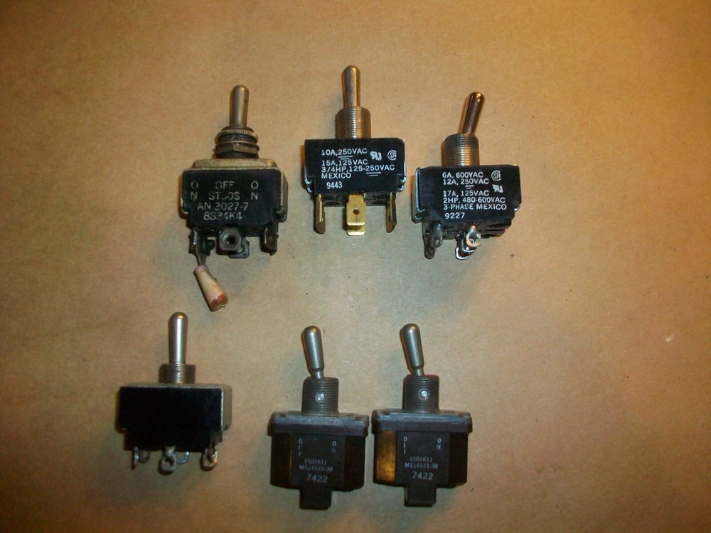 6pc Toggle Switch Assortment