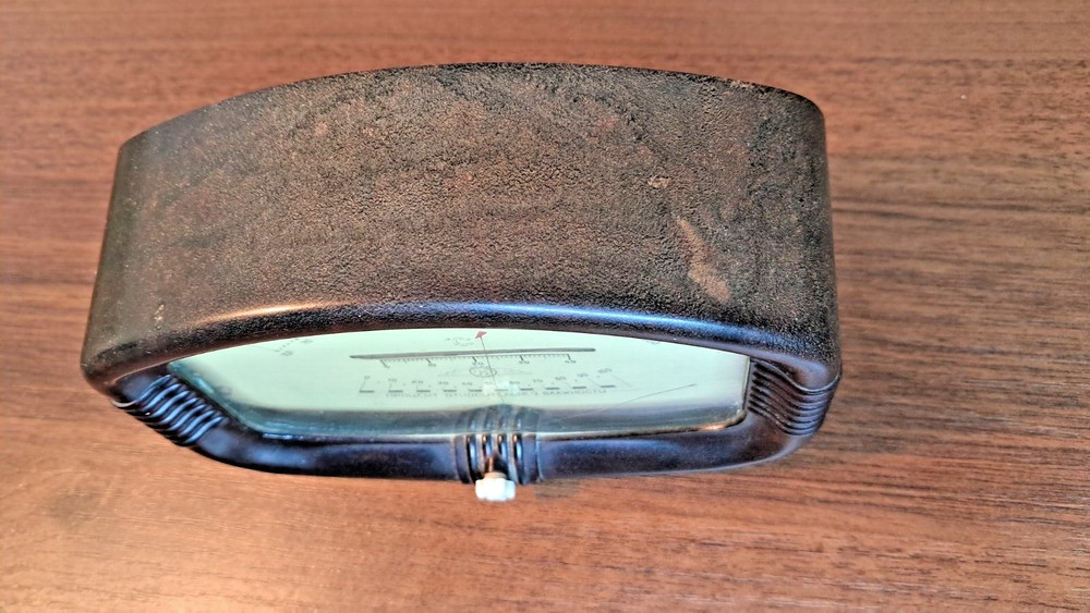 Vintage Soviet Bakelite Barometer Thermometer 1950s USSR.