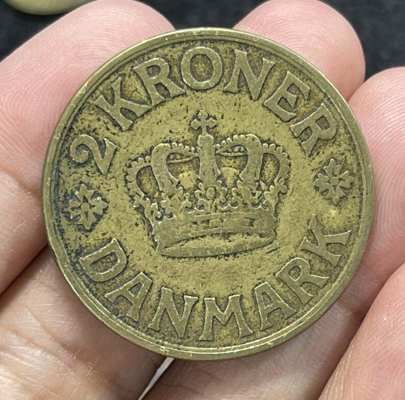 1925 Denmark 2 Kroner Coin