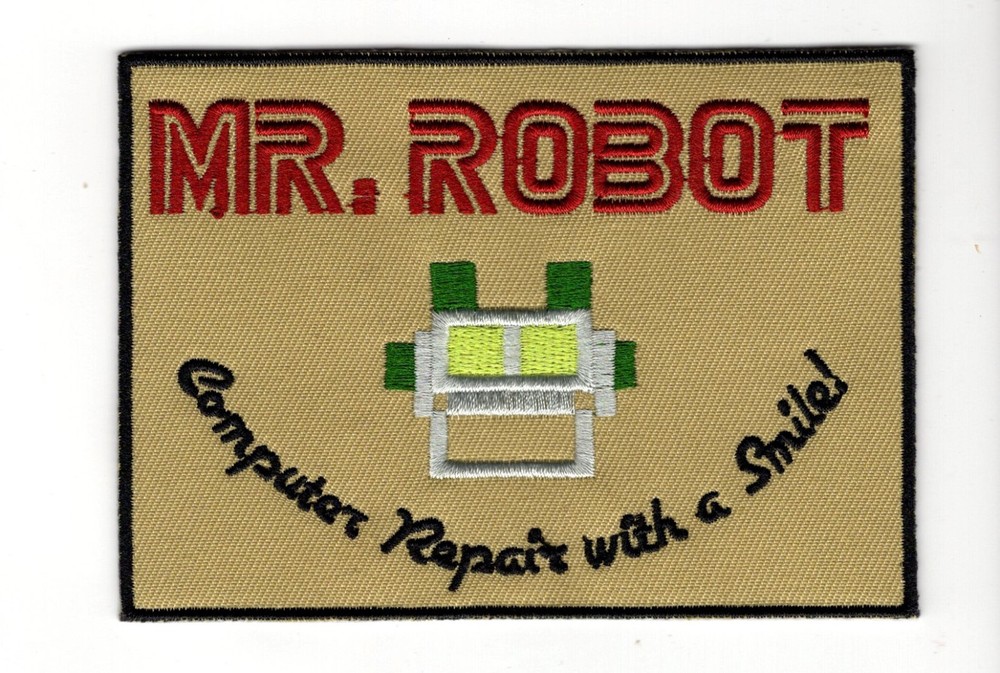 Mr. Robot Computer Repair with a Smile 4 1/4 inch patch