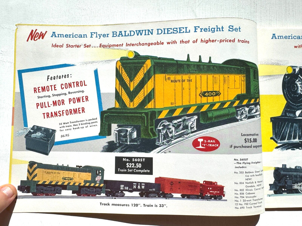1956 Gilbert American Flyer Model Train Catalog- Nice! 50 Pages!