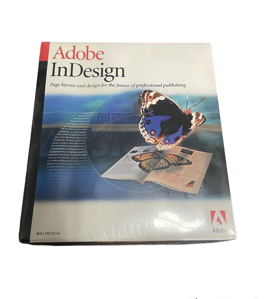 Adobe InDesign 1.0 For Mac  - Full Version - NEW - factory-sealed box