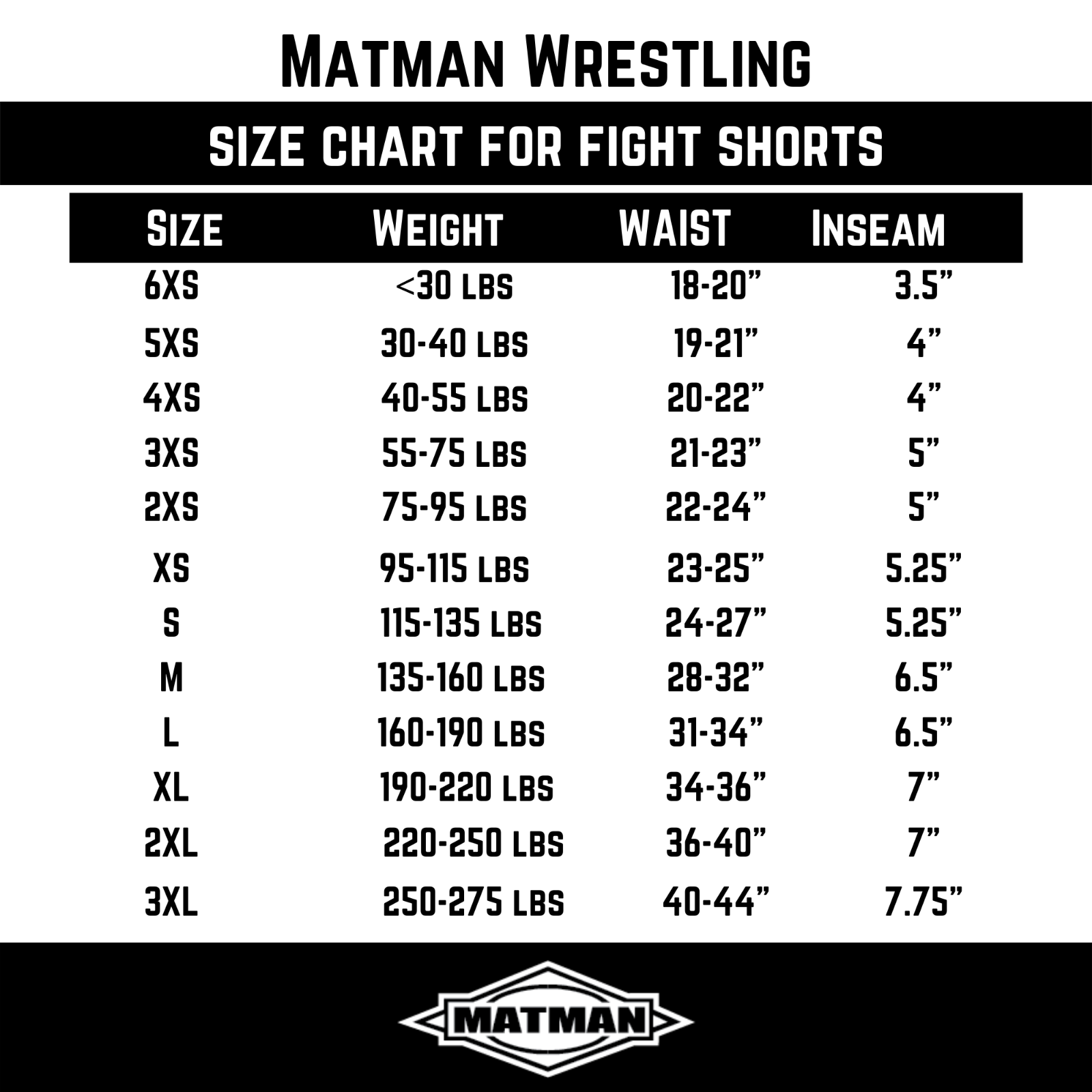Matman Wrestling Fight Shorts Mens Boys MMA BJJ 2 Color Microfiber Made in USA