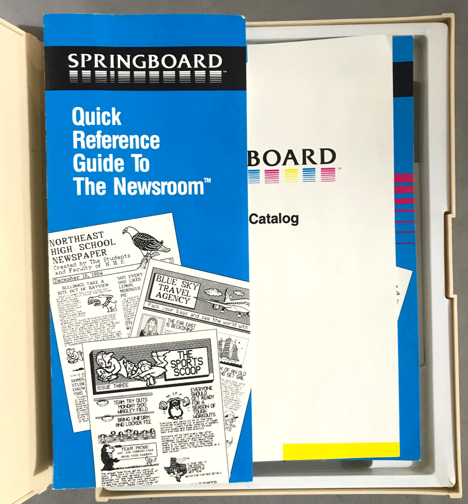 The Newsroom disk Desktop Publishing Program for Commodore 64 Springboard 1985