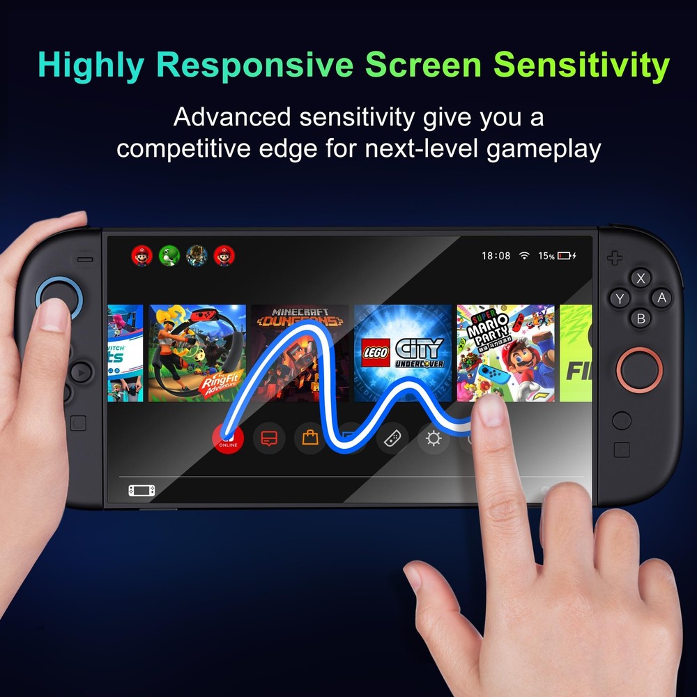 Nintendo Switch 2 - 7.9" Screen Protector - HD Clear with 9H Hardness - 2 Pack