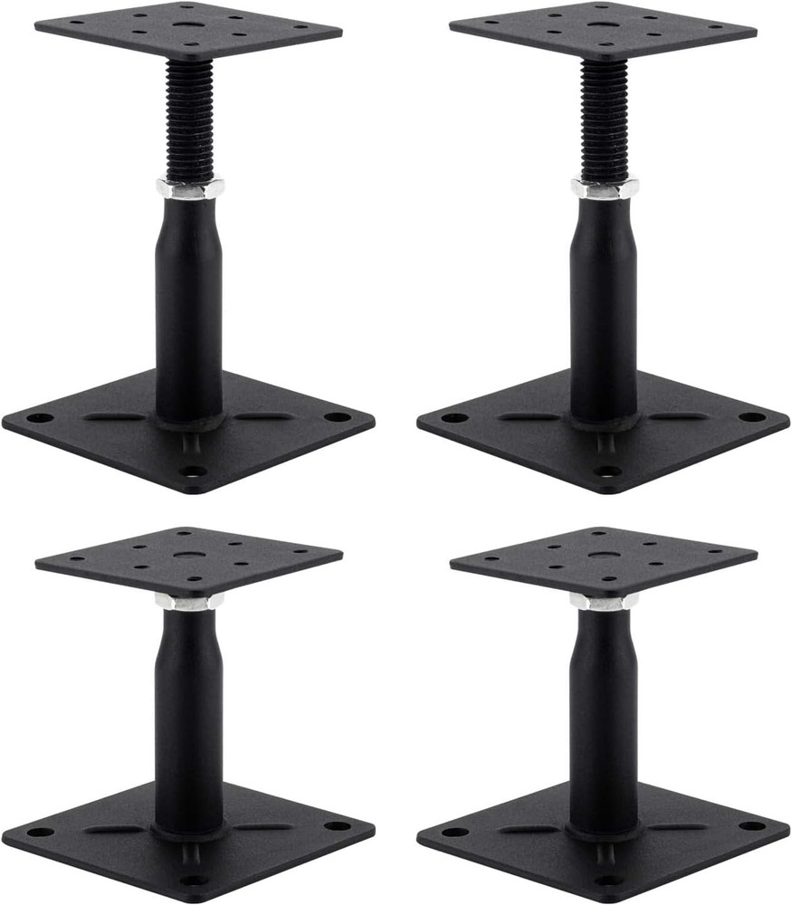 4 Pack Adjustable Support Jack for Floor, Deck Foundation, RV Step Stabilizer, M