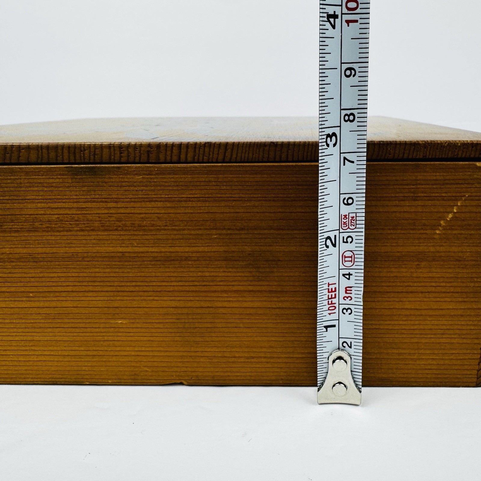 VTG 1987 P Dunthorne Upper Skagit Crab Northwest Cedar Wood Trinket Box 8"x8"