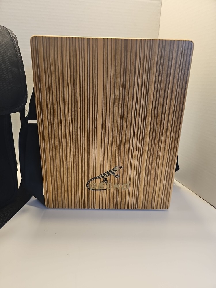 Cajon Box Drum Gecko Case Zebra Stiped Drum.