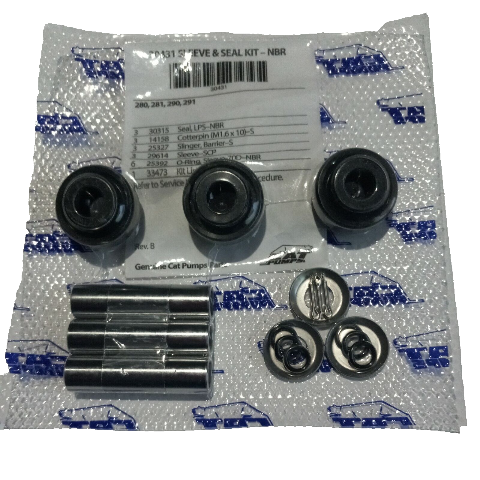 30431 Cat Pump 280, 290 Sleeve & Seal Prrrm-A-Lube Kit
