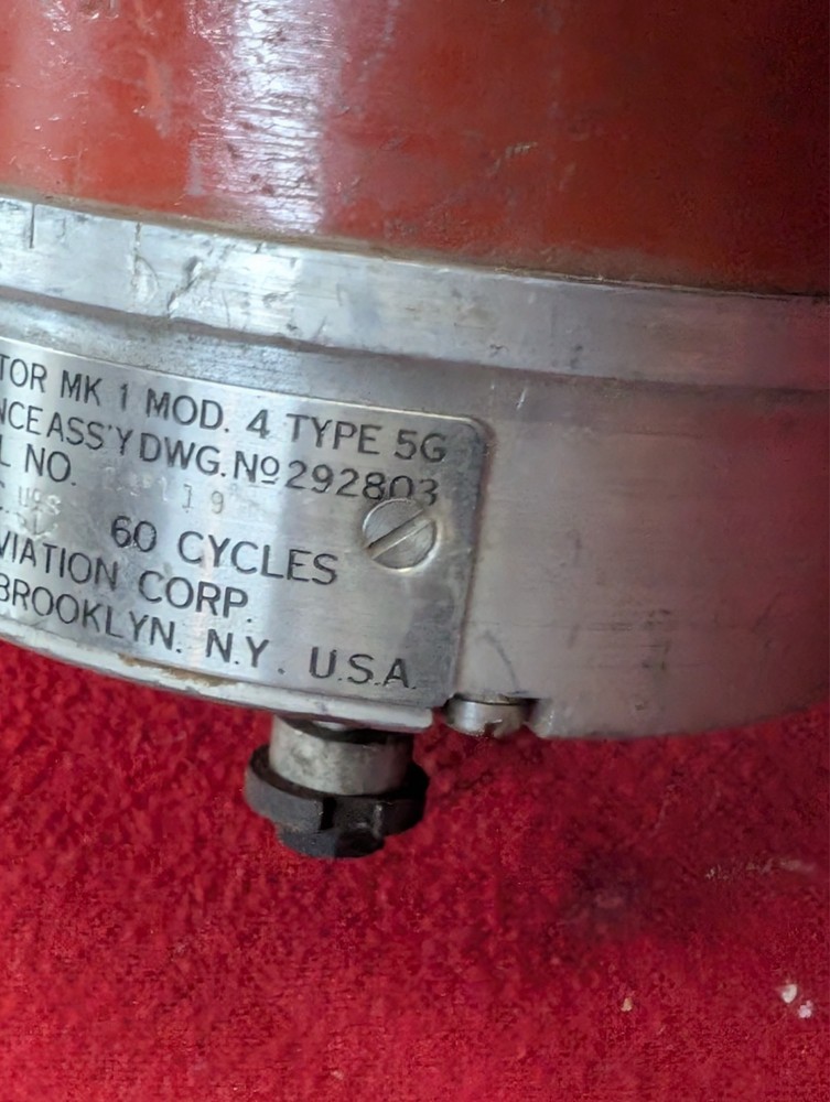 SYNCHRO GENERATOR MK 1 MOD 4 TYPE 5G BENDIX AVIATION MARINE DIV, 292803