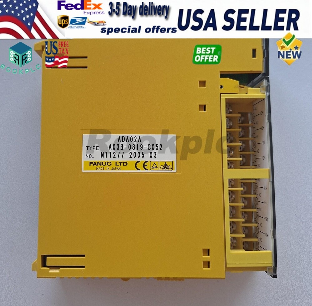 Fanuc A03B-0819-C052 analog output module ADA02A.
