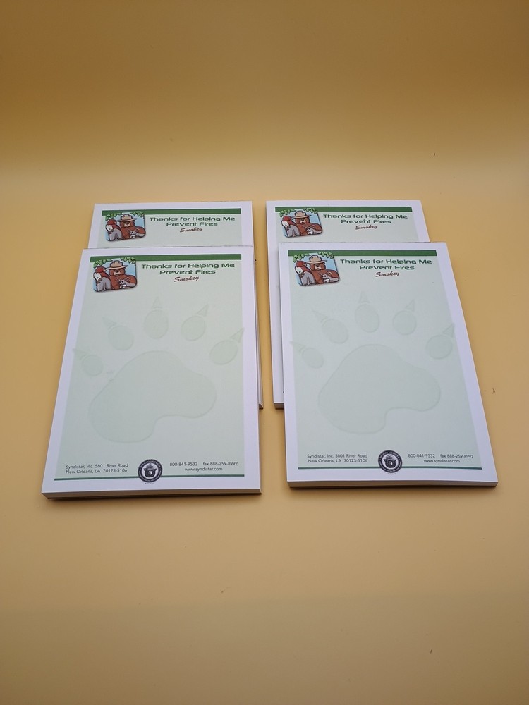 Smokey The Bear Note Pads 4 Pack 4x6