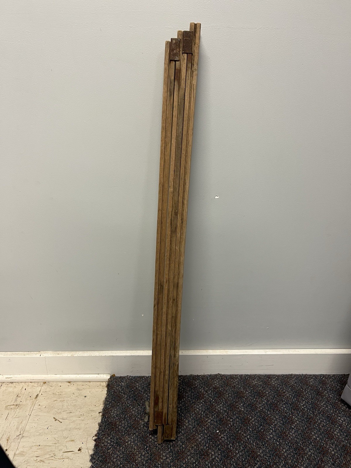 Vintage 8 FT GRADE ROD Survey Measuring Stick Ruler Story Pole industrial decor