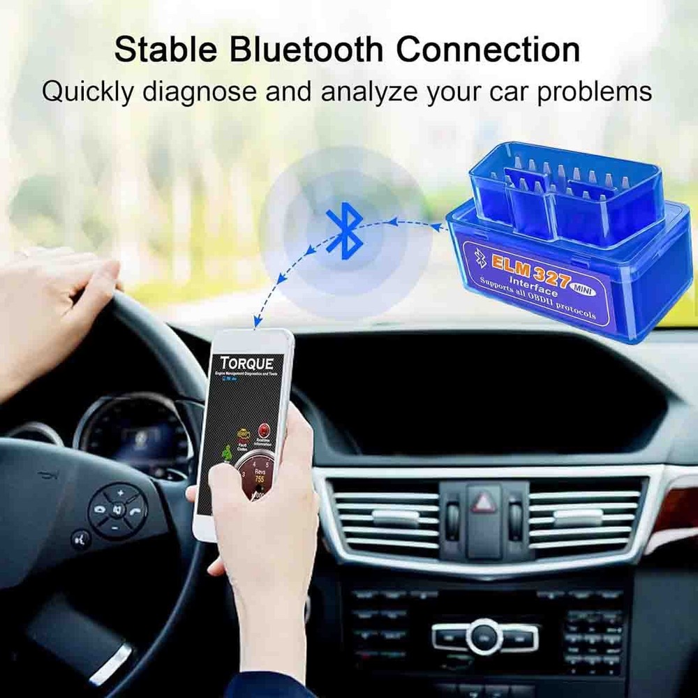 OBD2 ELM327 V2.1 MINI Bluetooth Car Code Reader Diagnostic Scanner For Android