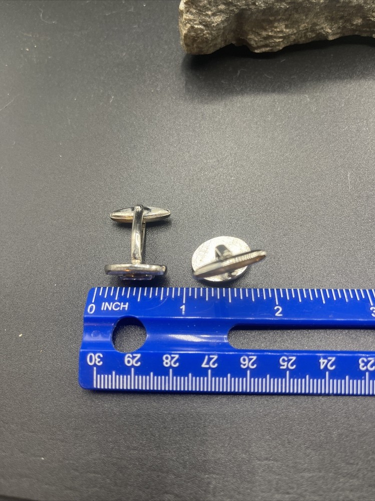 Stunning Vintage Silvertone Cuff links #D836