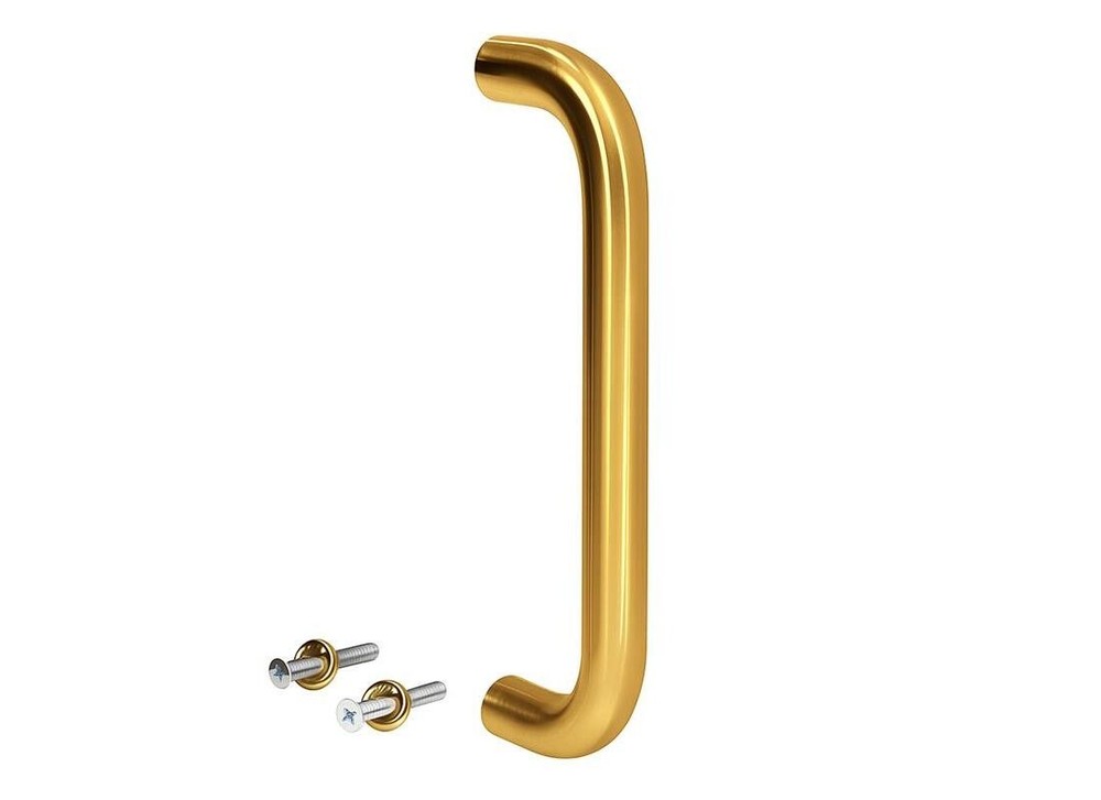 Brixwell Solid Pull Handle Brass 8" CTC Polished Brass Finish