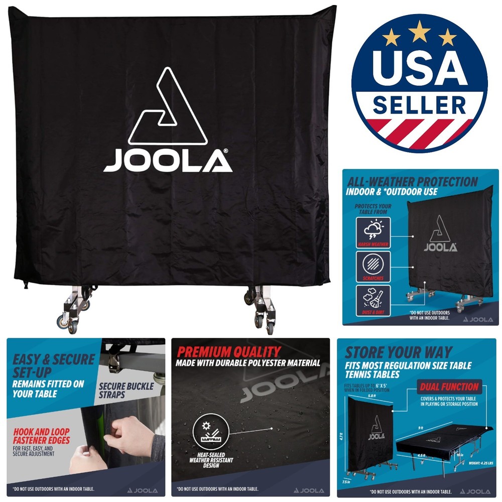 Joola Dual Function Waterproof Cover for 9x5 Ping Pong Tables - Includes Bag