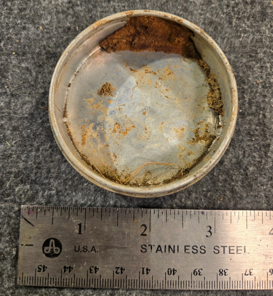 WWII Zinc Oxide Sunscreen Container. USMC from Pacific island battlefield