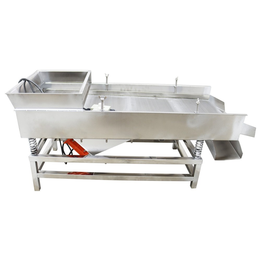 Electric Linear Vibrating Screen Sifter Sieve Machine 3mm Screen Single Layer