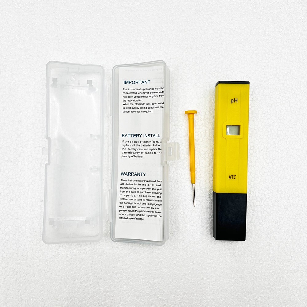 Digital pH Meter Tester 0.0-14.0 pH Range 0.1 pH Resolution ±0.1 pH Accuracy