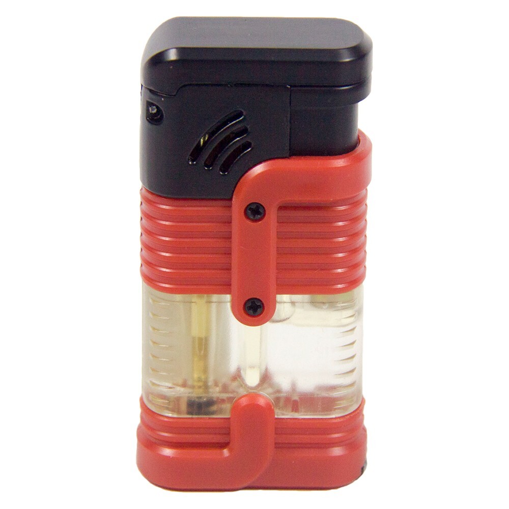 4 PACK Triple Solid &Clear Color Torch Lighter Adjustable Flame W/Cigar Puncher