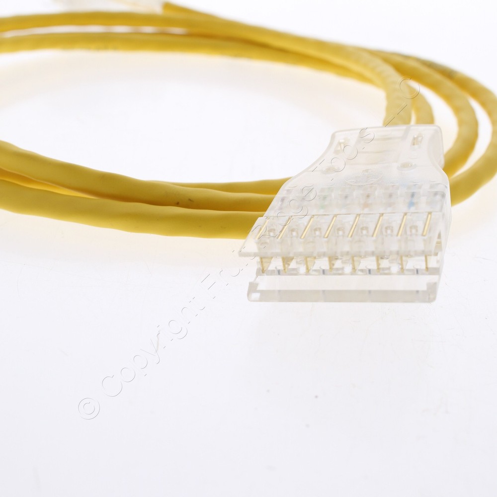 Hubbell PC110C5EL5 Cat5e Yellow 5ft Ethernet Patch Cord 110-Type Plug Cable Data