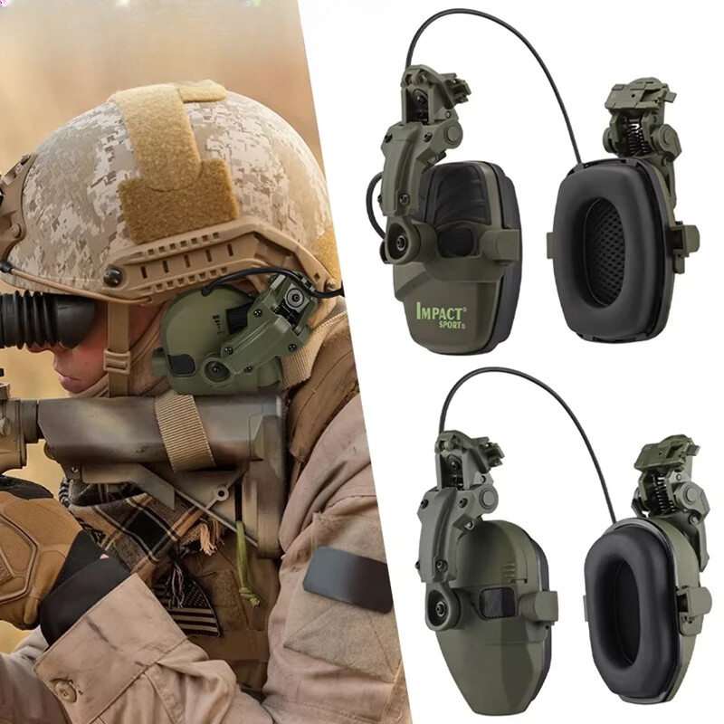 Electronic Headset Helmet Mounted Version Noise Reduction Tactical Protection