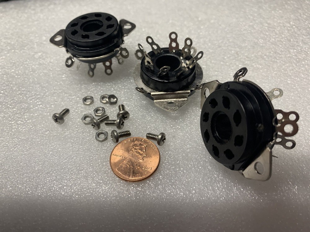 AMECO AC-1 octal socket 3 pcs Ameco P/N S-171