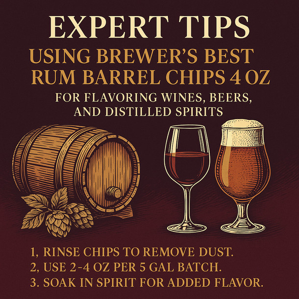 LD Carlson Brewers Best Rum Barrel Chips 4oz.