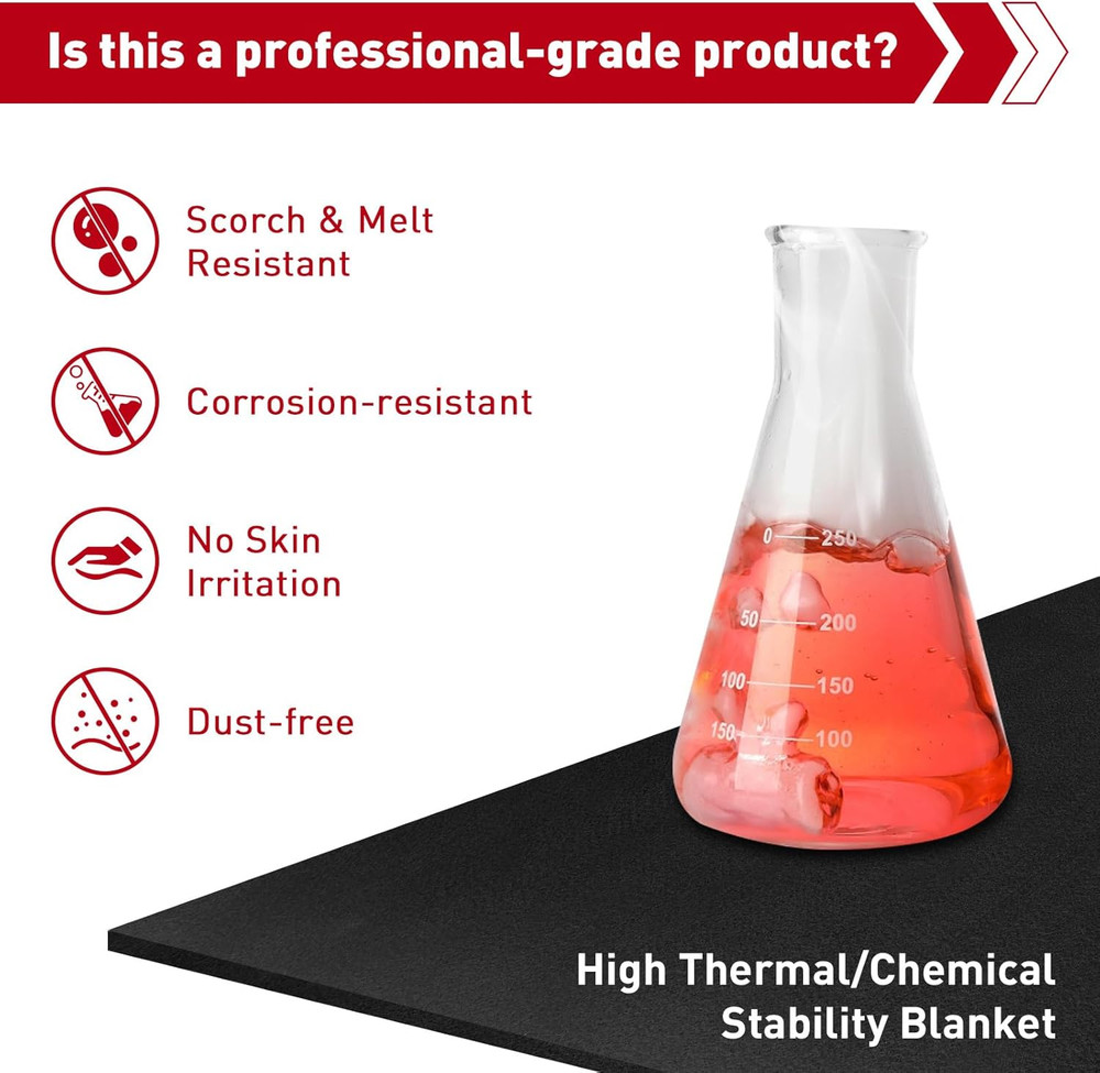 40X40 Inch Large Welding Blanket Fireproof Pad - 5Mm Thickened Fire Resistant Ca