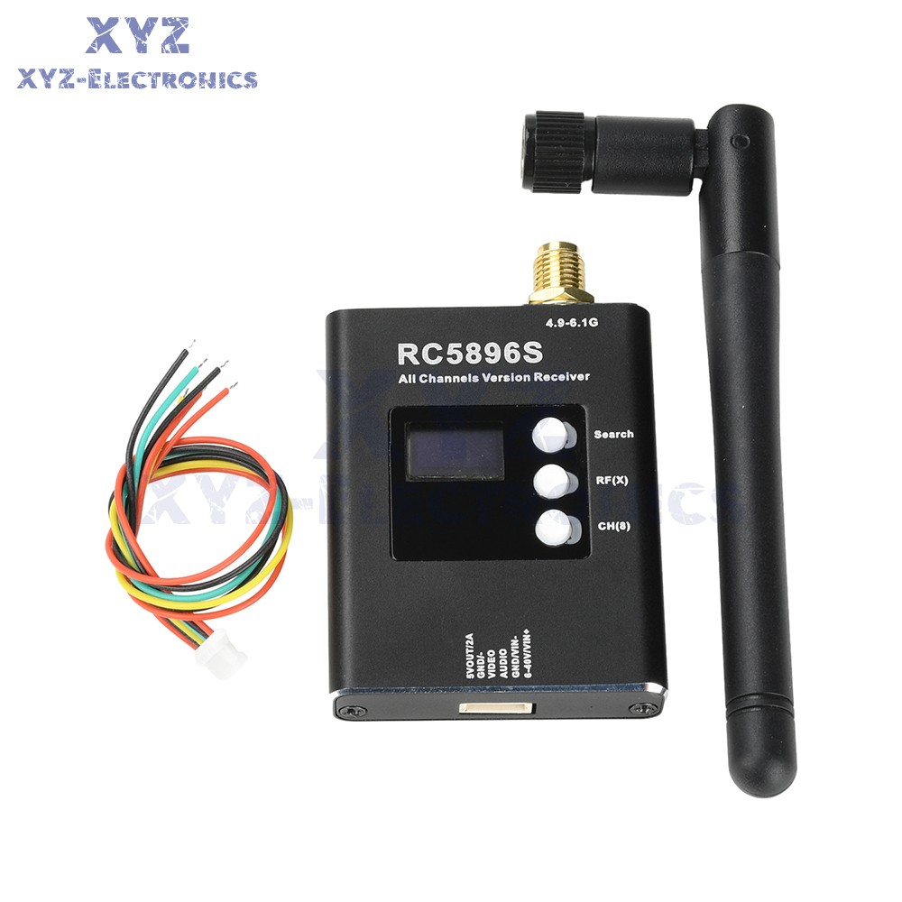 DC6-40V RC5896S Receiver 5.8GHz Video Receiver Compatible 5.8G Image Transmitter