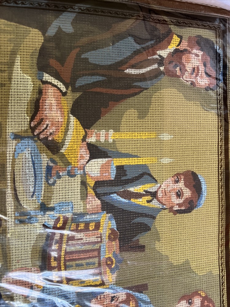 needlepoint canvas handpainted