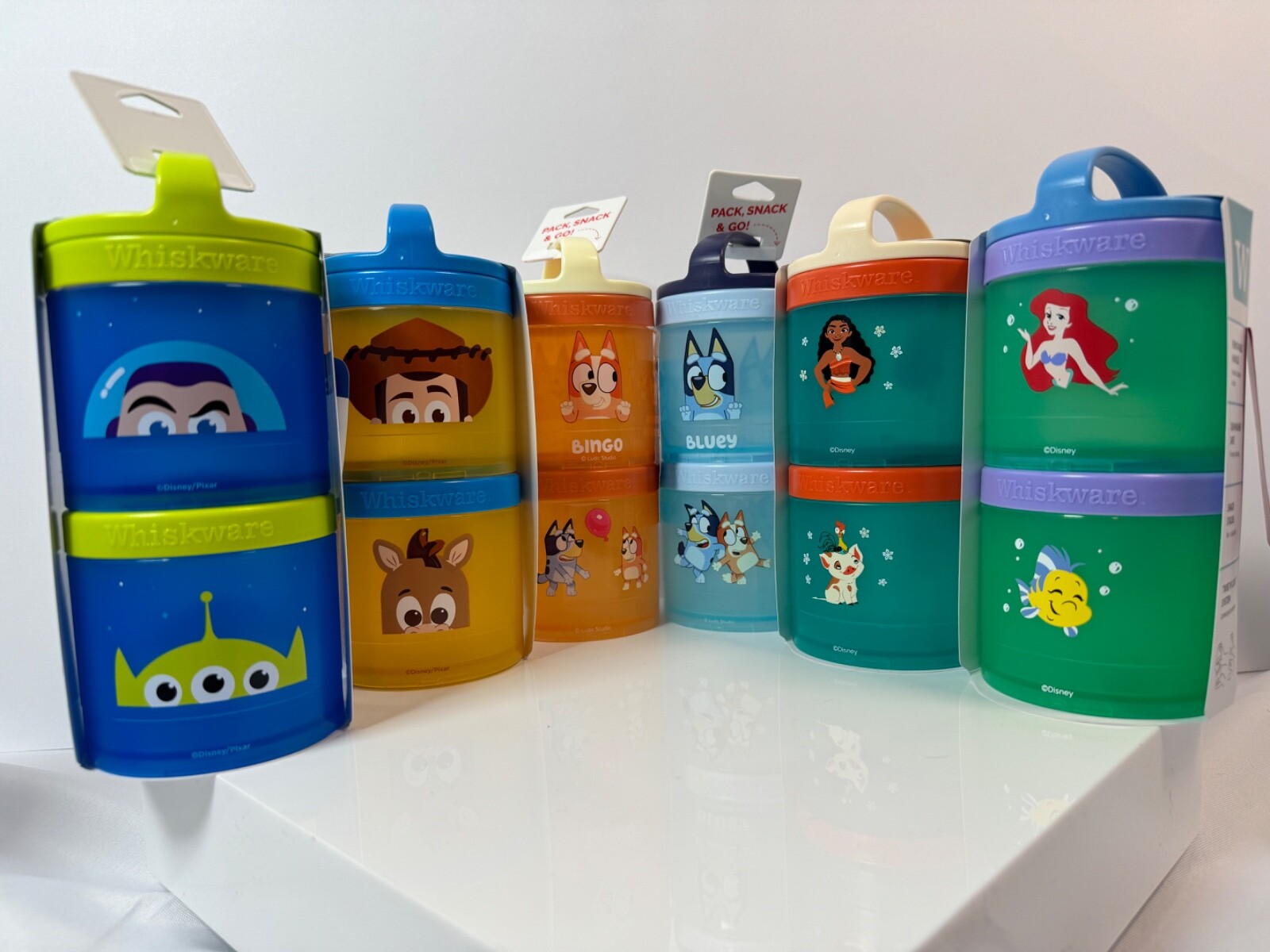 DISNEY-Whiskware by Blender Bottle -Kids Locking Snack Cups -Stocking Stuffers!!