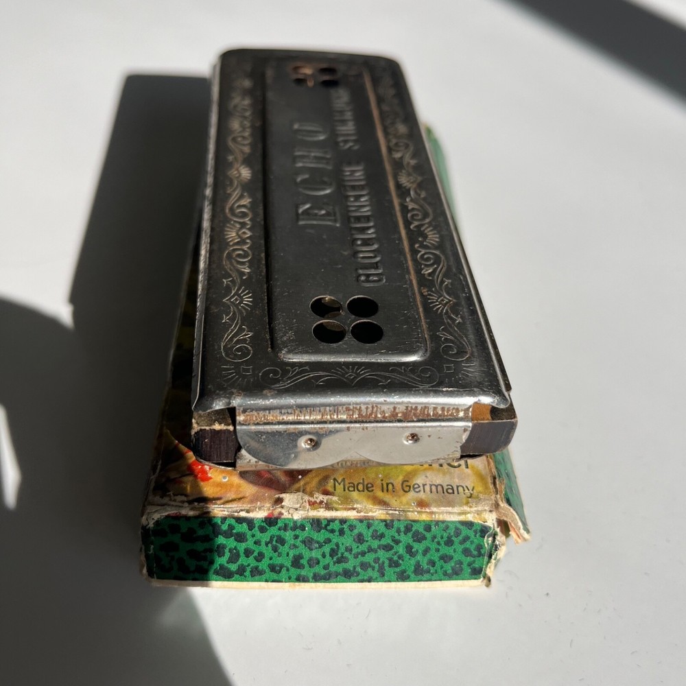 Vintage M. Hohner The Echo Harp Double Sided Harmonica Germany