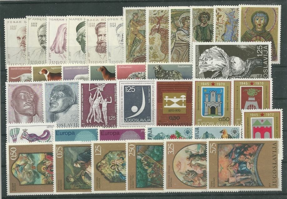 YUGOSLAVIA - COMPLETE YEAR 1970 MNH**