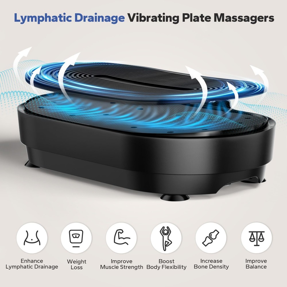 Vibration Plate Exercise Machine, Vibration Plate for Lymphatic Drainage Vibr...