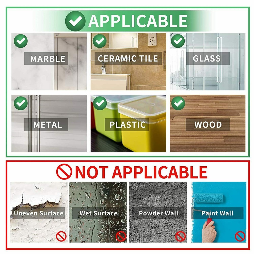 2 Rolls Multipurpose Removable Double-Sided Clear Mounting Tapes Heavy Duty