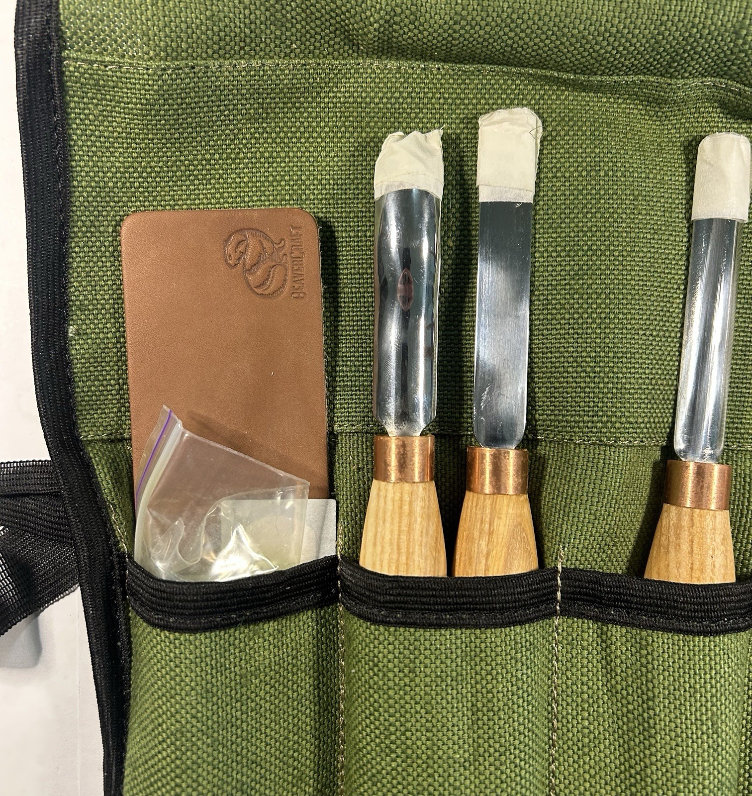 BeaverCraft SC01 Wood Carving Gouge Chisel Set Spoon Whittling Kit NEW in Pouch