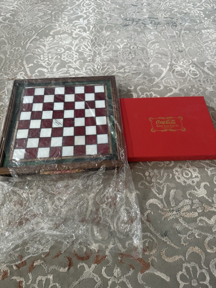 Coca Cola Stain Glass Chess Set