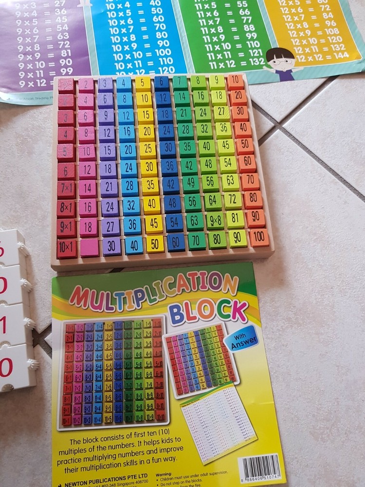 New + used Bundle Ofmath Activities game Puzzles, Multiplication block Number