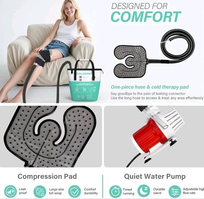 Cold Therapy Machine with Programmable Timer, Portable Ice Machine for Knee