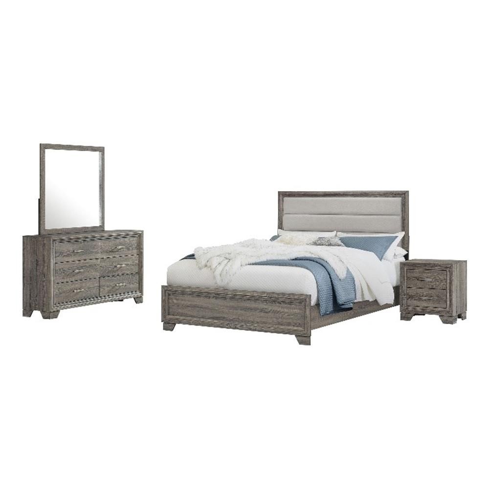 Wright 4-piece Queen Bedroom Set Brown Oak