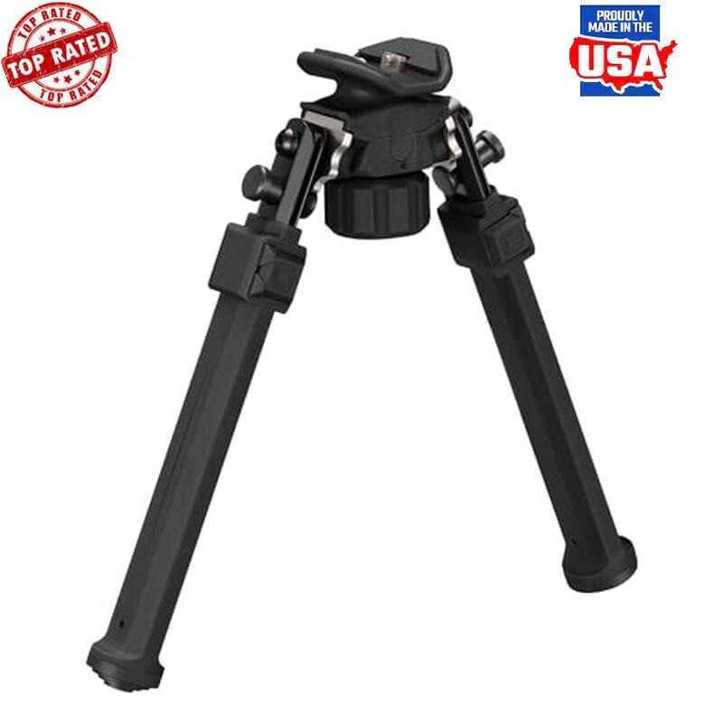 Lightweight Adjustable Rifle Bipod Sling Stud Hunting Shooting Stability New