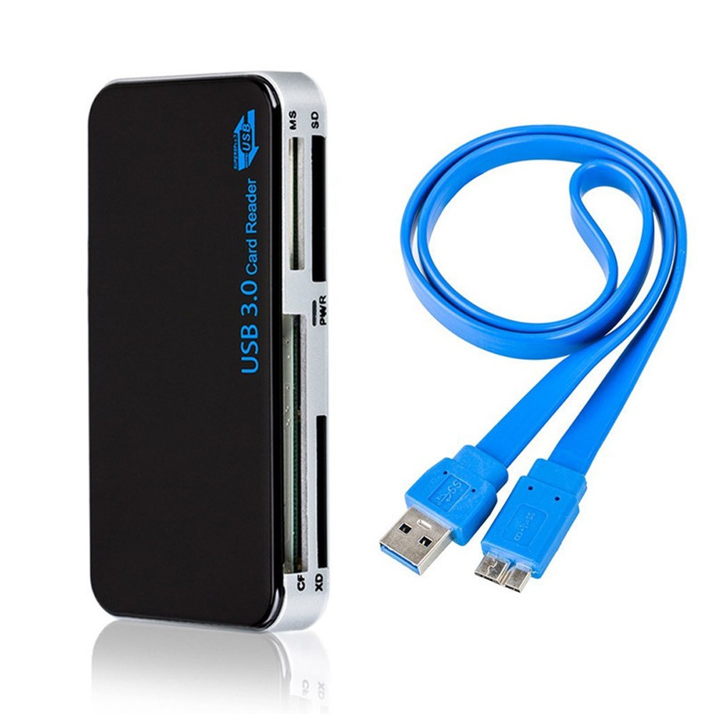Memory Card Reader USB 3.0 Adapter 5GBPS Fit CF/TF/SD/Micro SD/XD/M2/MS Card New