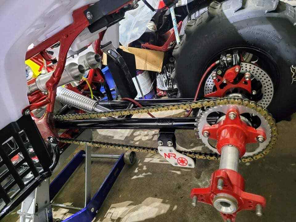 YAMAHA YFZ 450 SWINGARM CHAIN REAR GUIDE SLIDER FOR AFTERMARKET ARMS BLUE