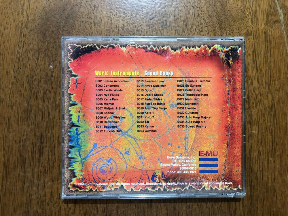 E-mu Sampler CD ROM Volume 5 World Instruments EIIIX E4 ESI Emu #2