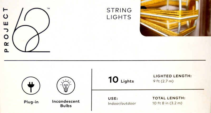 Project 62 - 10 Count Incandescent Mini String Lights w/ String Hoods –2021