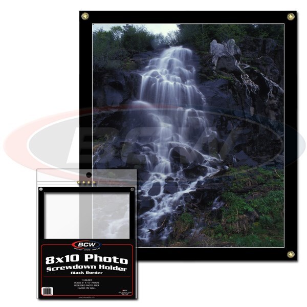 5 BCW 8 x 10 Black Border Screwdown Photo Holders 8x10 frame displays protectors