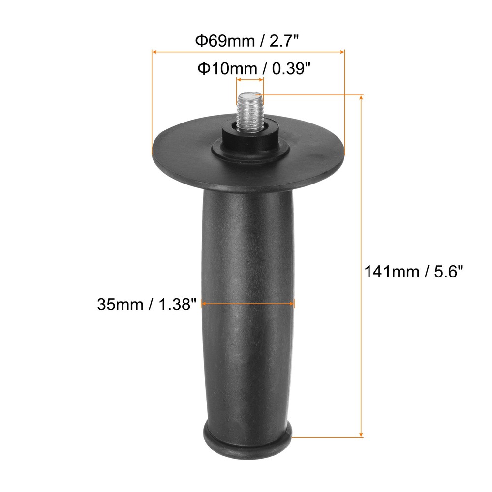 4pcs Side Handle 10mm Thread 5.6" Length Plastic Grinder Handle