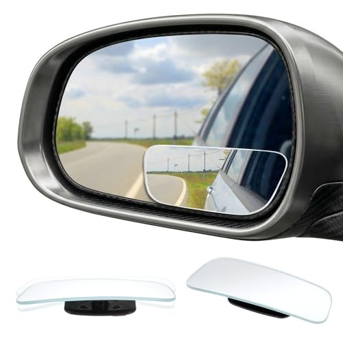 2 Pcs Blind Spot Mirror,Rectangle Car Side Mirror Blindspot Angle Adjustable